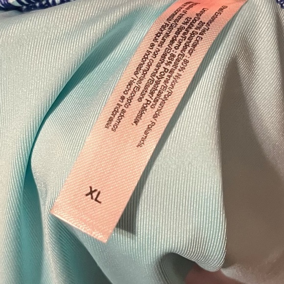 NWT Adore Me XL Landa Tropical Turquoise Dark Blue Palm Leaf Print Bikini Bottom - Picture 8 of 9